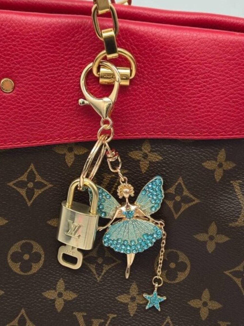 Louis Vuitton Gold Lock 🔑 Authentic LV Padlock + Bag Unbranded Fairy Charm